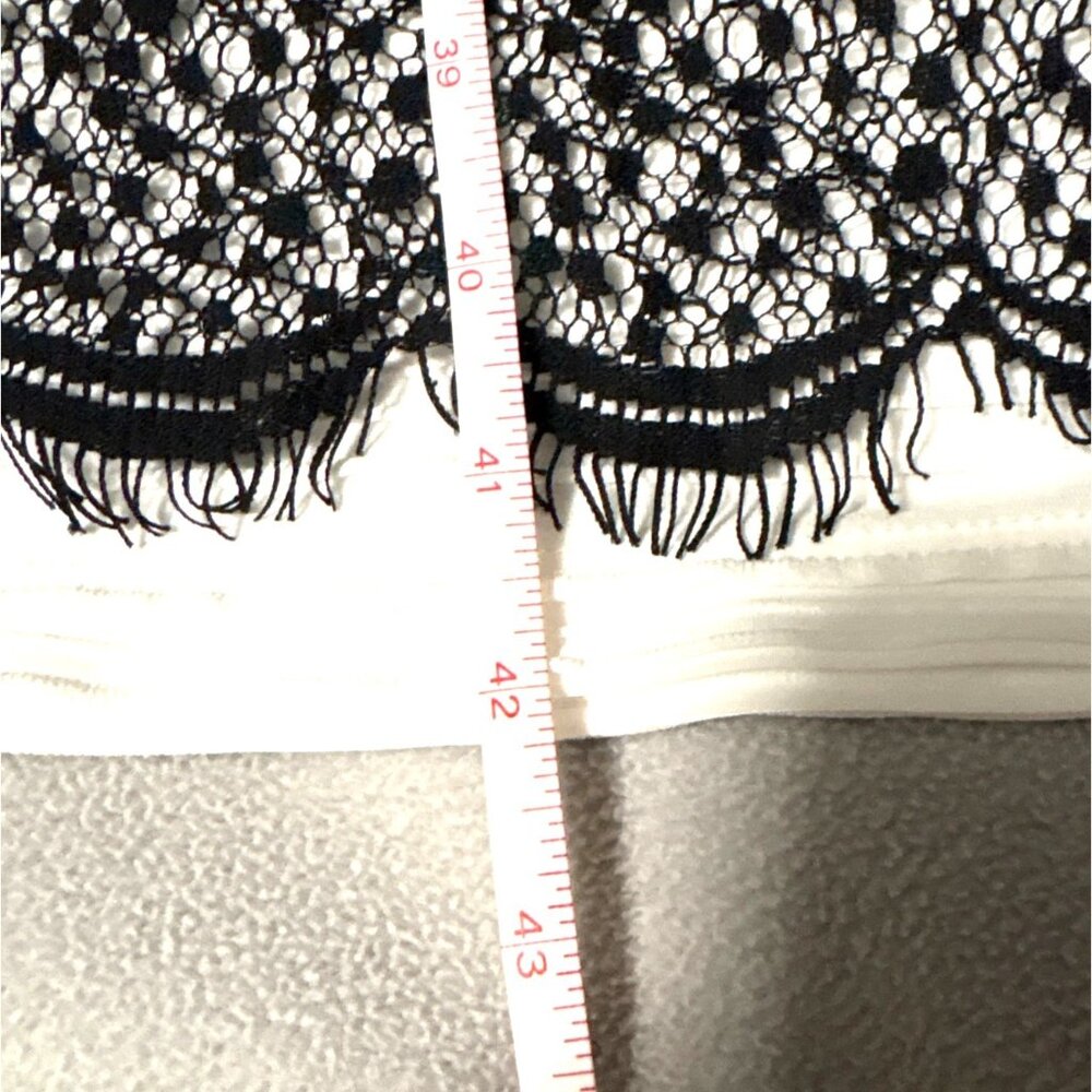 Black & White Lace Overlay Dress By Catherines 2X 22/24W Polyester/Spandex Blend - Picture 5 of 5